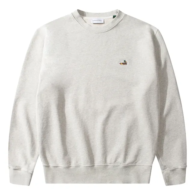 Sudadera Duck Patch de algodón orgánico | Gris Jaspeado
