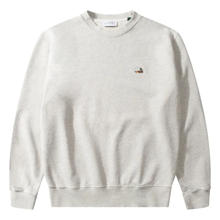 Sweat Duck Patch Coton Bio | Gris chiné- Image produit n°0