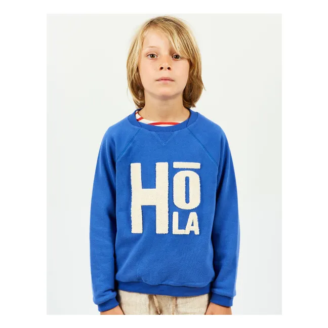 Firmin organic cotton sweatshirt | Blue