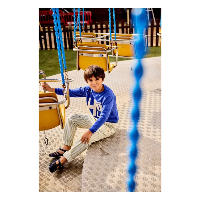 Firmin organic cotton sweatshirt | Blue