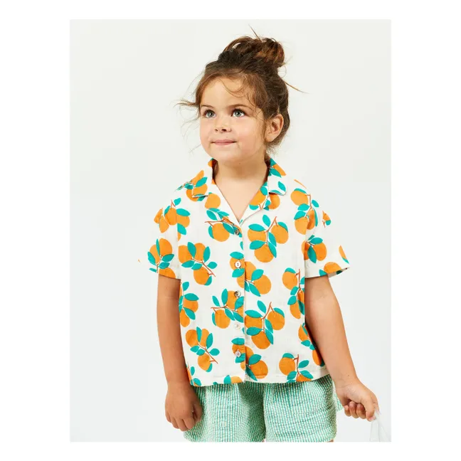 Floreanne Double Cotton Gauze Shirt | Ecru