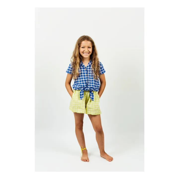 Blouse Fleurande Coton Bio | Bleu- Image produit n°1