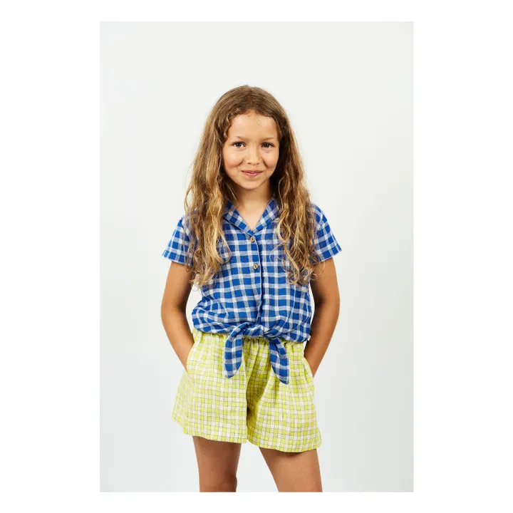 Blouse Fleurande Coton Bio | Bleu- Image produit n°0