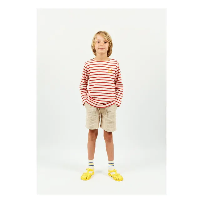 Camiseta de algodón ecológico Fabien | Rojo