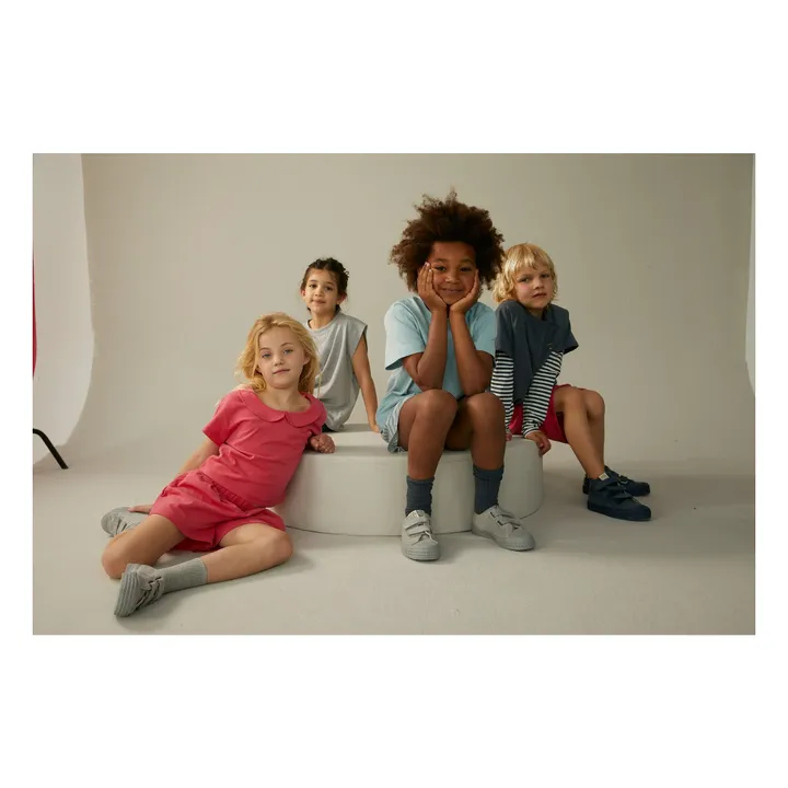 Pantalones cortos elásticos de algodón ecológico  | Rosa Fushia- Imagen del producto n°1