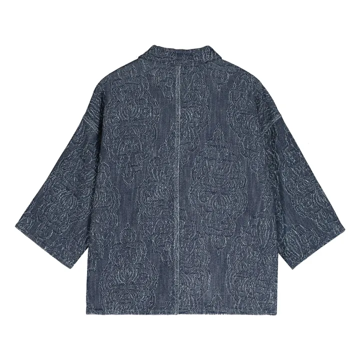 Veste Jacquard  | Bleu marine- Image produit n°1