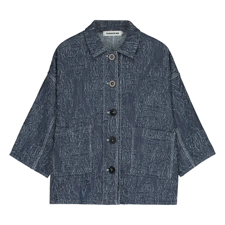 Veste Jacquard  | Bleu marine- Image produit n°0
