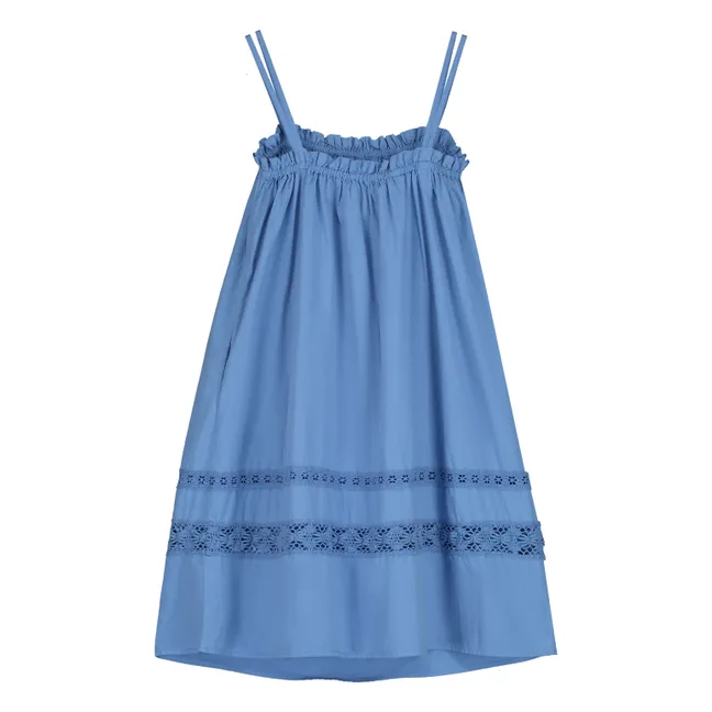 Abito senza spalline | Blu