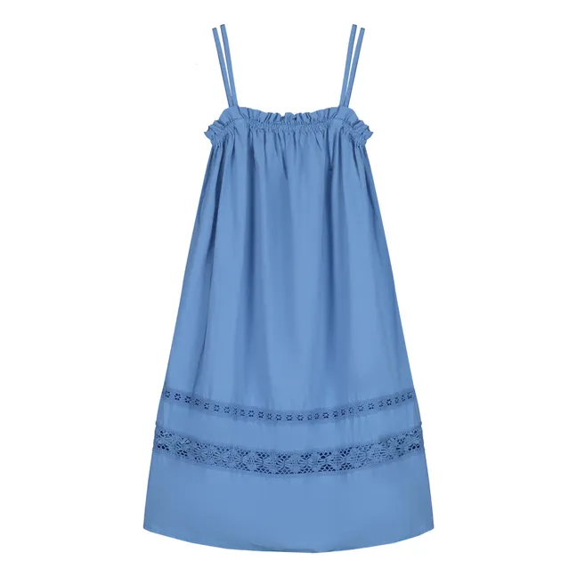 Abito senza spalline | Blu