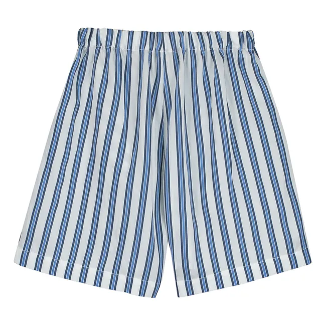 Pantalones cortos a rayas | Azul