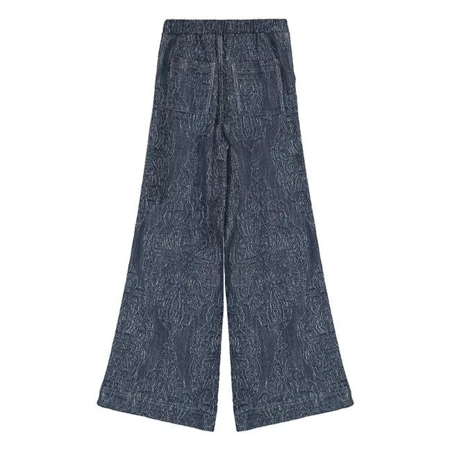 Pantaloni jacquard | Blu marino