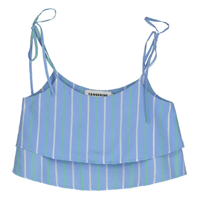 Gestreiftes Trägertop | Blau
