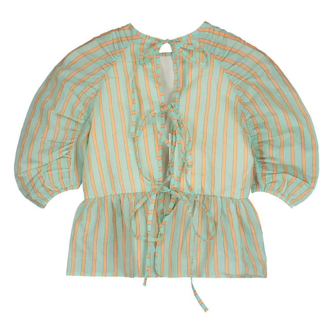 Camicetta a righe | Verde