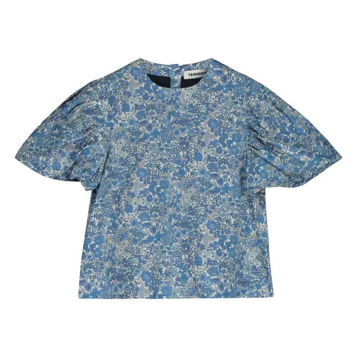 Blouse Fleurs | Bleu- Image produit n°0