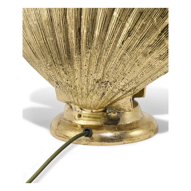 Tischlampe Muschel | Gelbguss
