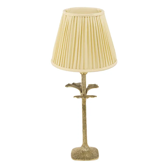 Seidener Lampenschirm Kiara | Blasses Gelb