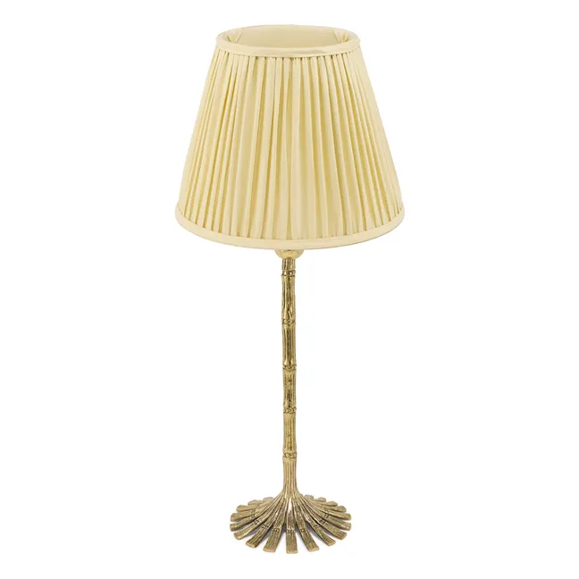 Seidener Lampenschirm Kiara | Blasses Gelb