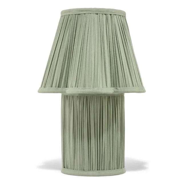 Tischlampe aus Seide Myra | Salbei