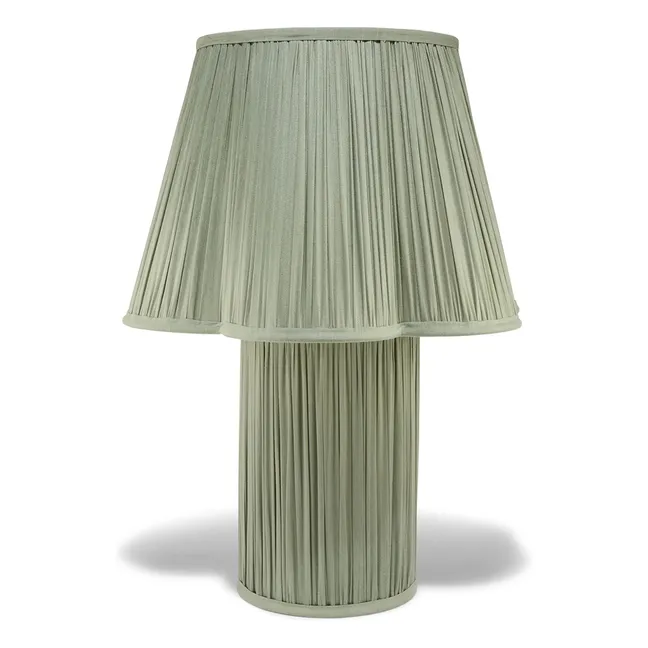 Tischlampe aus Seide Myra | Salbei