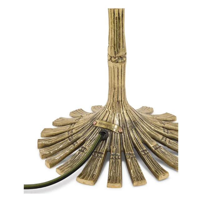 Lampenfuß Bamboo | Gelbguss