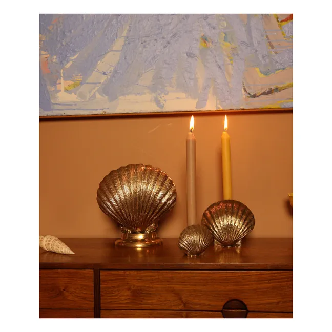 Tischlampe Muschel | Gelbguss