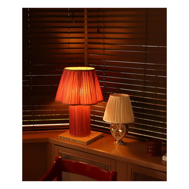 Seidener Lampenschirm Kiara | Blasses Gelb