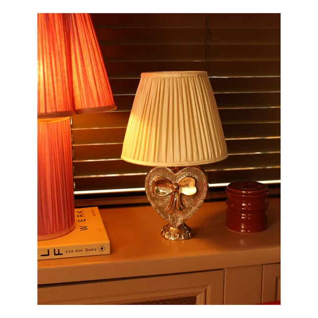Seidener Lampenschirm Kiara | Blasses Gelb