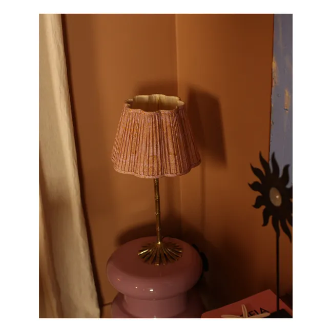 Lampenschirm aus bedruckter Baumwolle Diya | Rosa