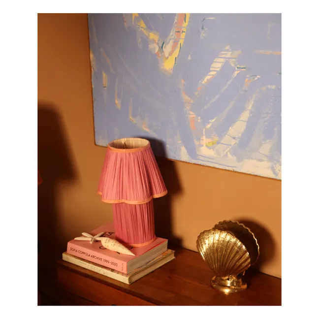 Tischlampe aus Seide Myra | Fuchsie