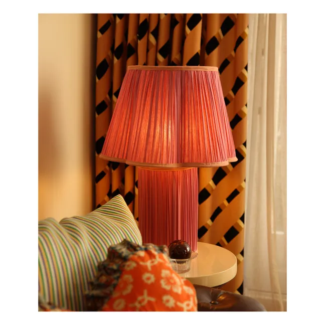 Tischlampe aus Seide Myra | Fuchsie