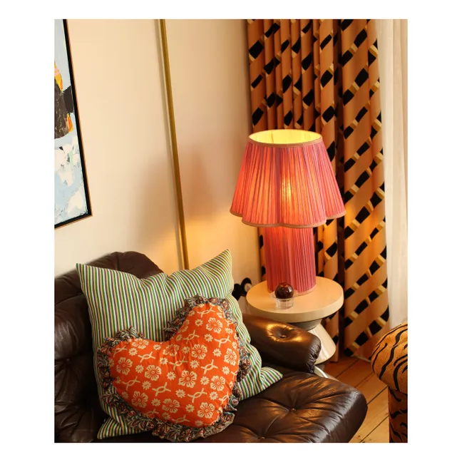 Tischlampe aus Seide Myra | Fuchsie