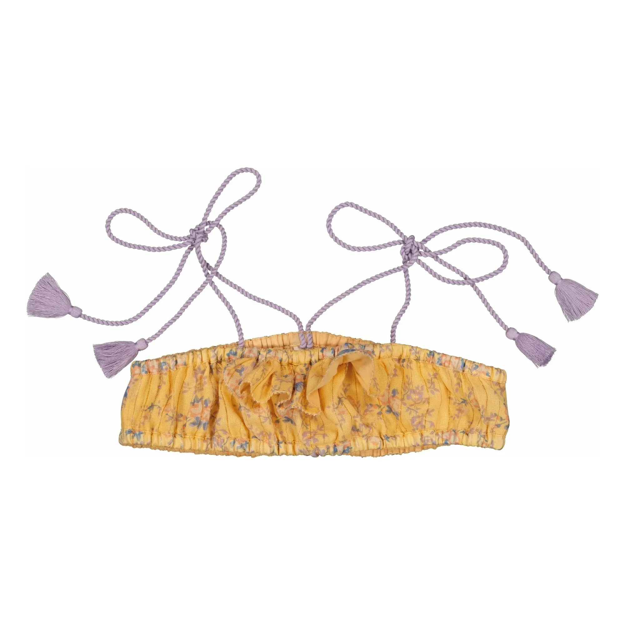 Louis Louise Yellow 2 Piece Swimsuit Wave Lurex