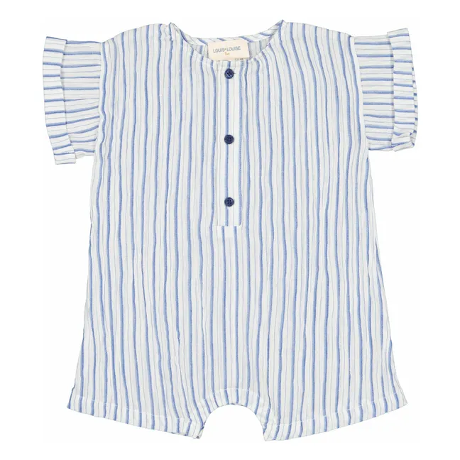 Playsuit a righe Hawai | Blu