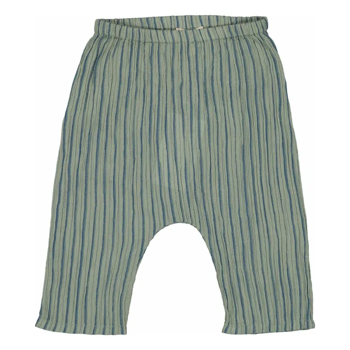 Sarouel Jungle Rayures Gaze De Coton | Khaki- Product image n°1