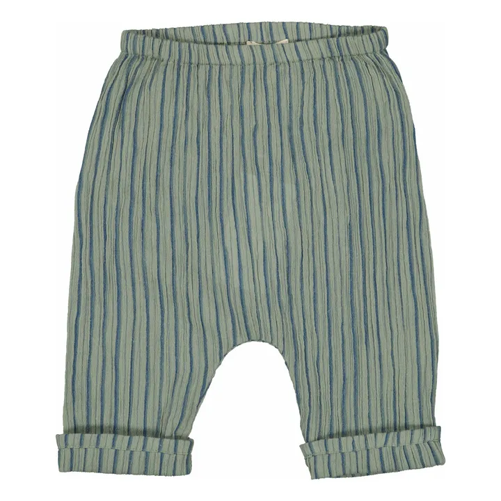Sarouel Jungle Rayures Gaze De Coton | Khaki- Product image n°0