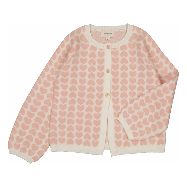 Gulsah Heart Cardigan | Pink- Product image n°4