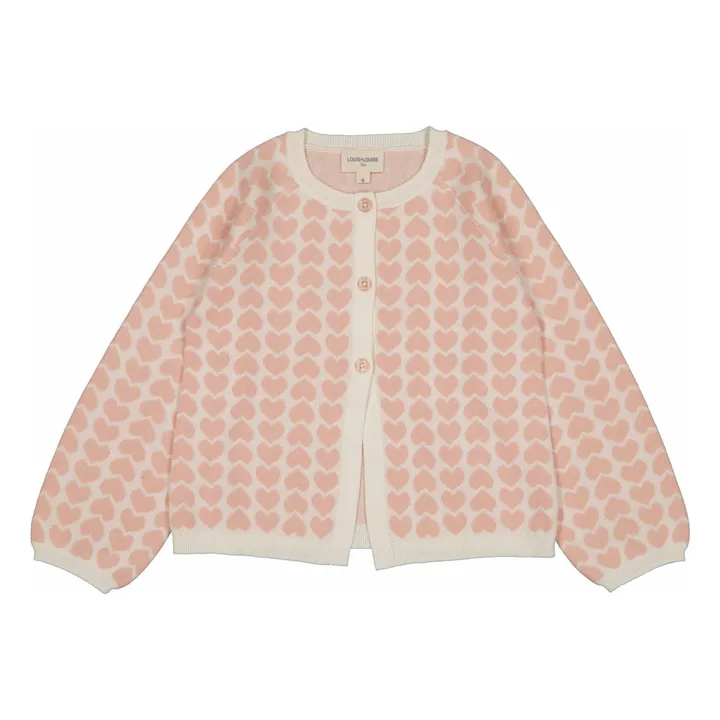 Gulsah Heart Cardigan | Pink- Product image n°3