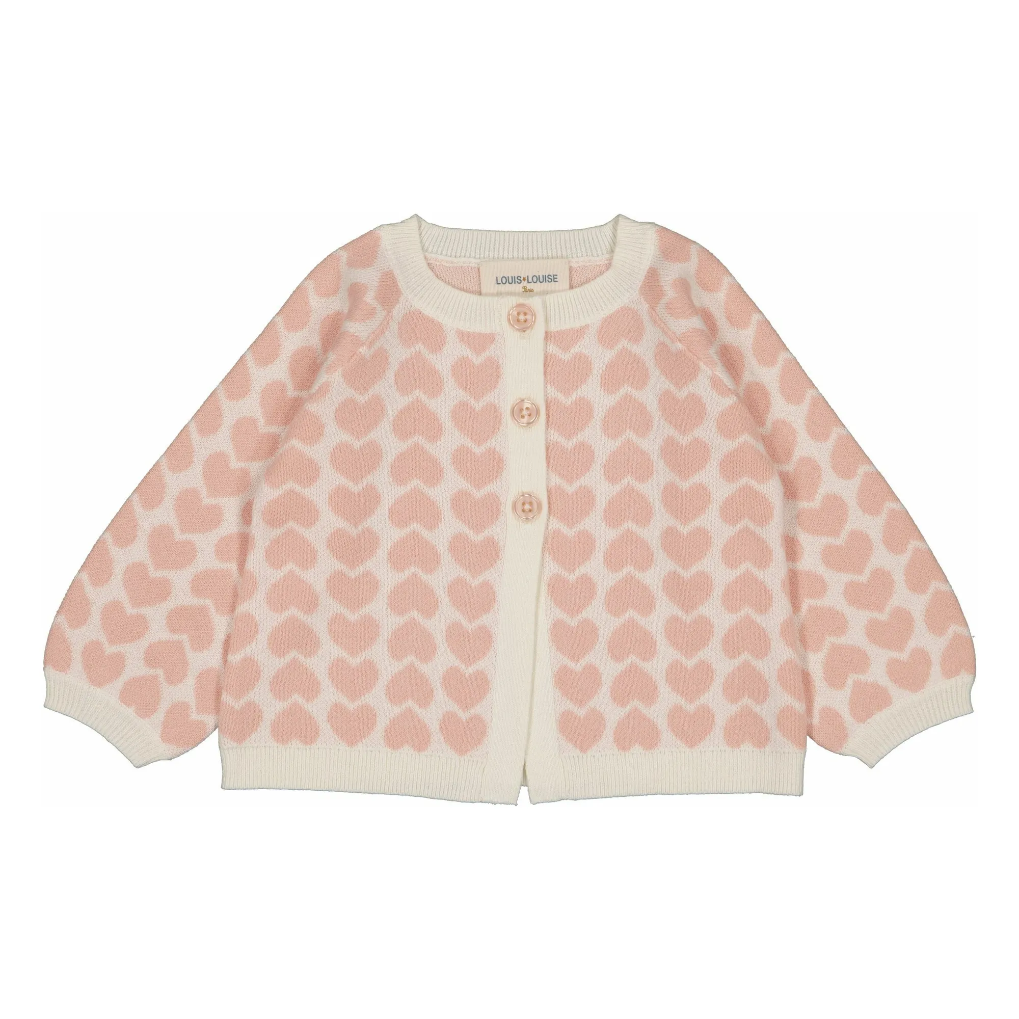 Louis Louise Pink Gulsah Heart Cardigan