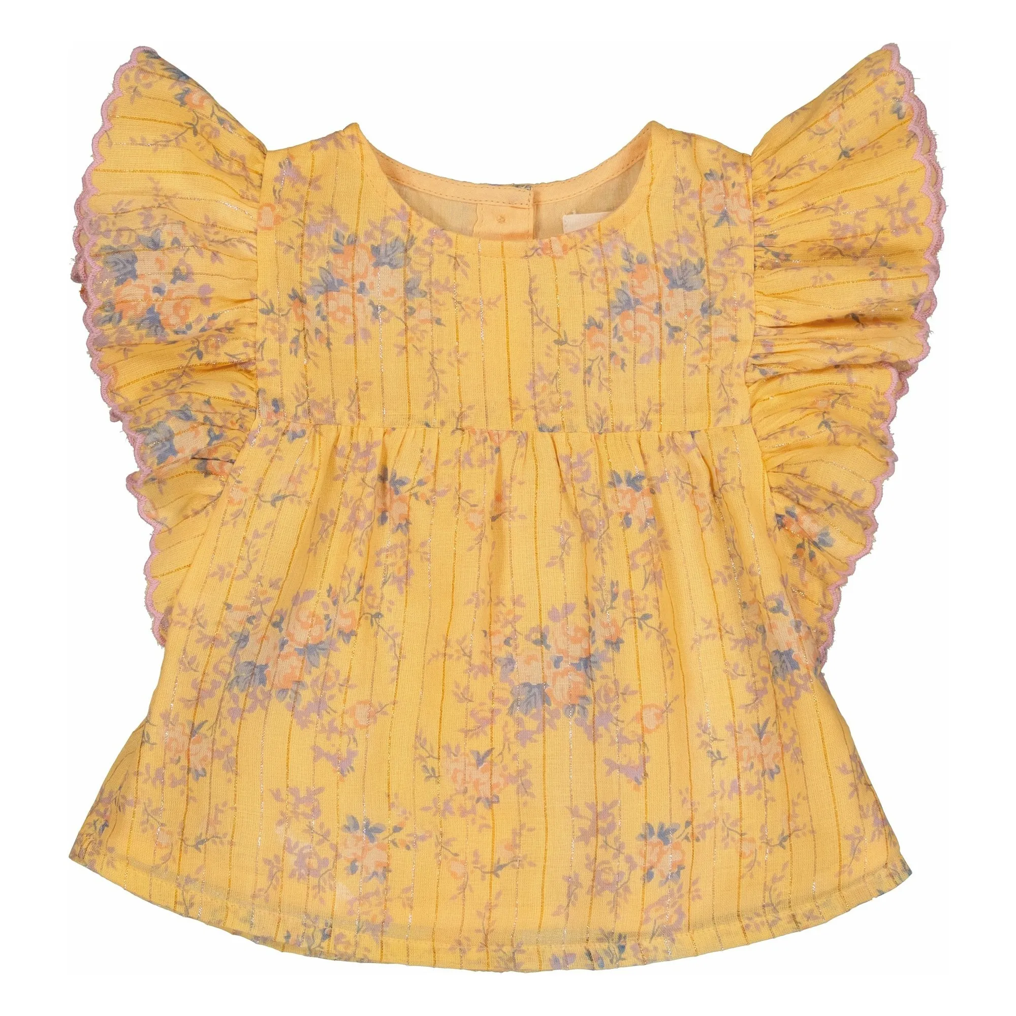 Louis Louise Yellow Jasmin Fleurie Lurex Blouse
