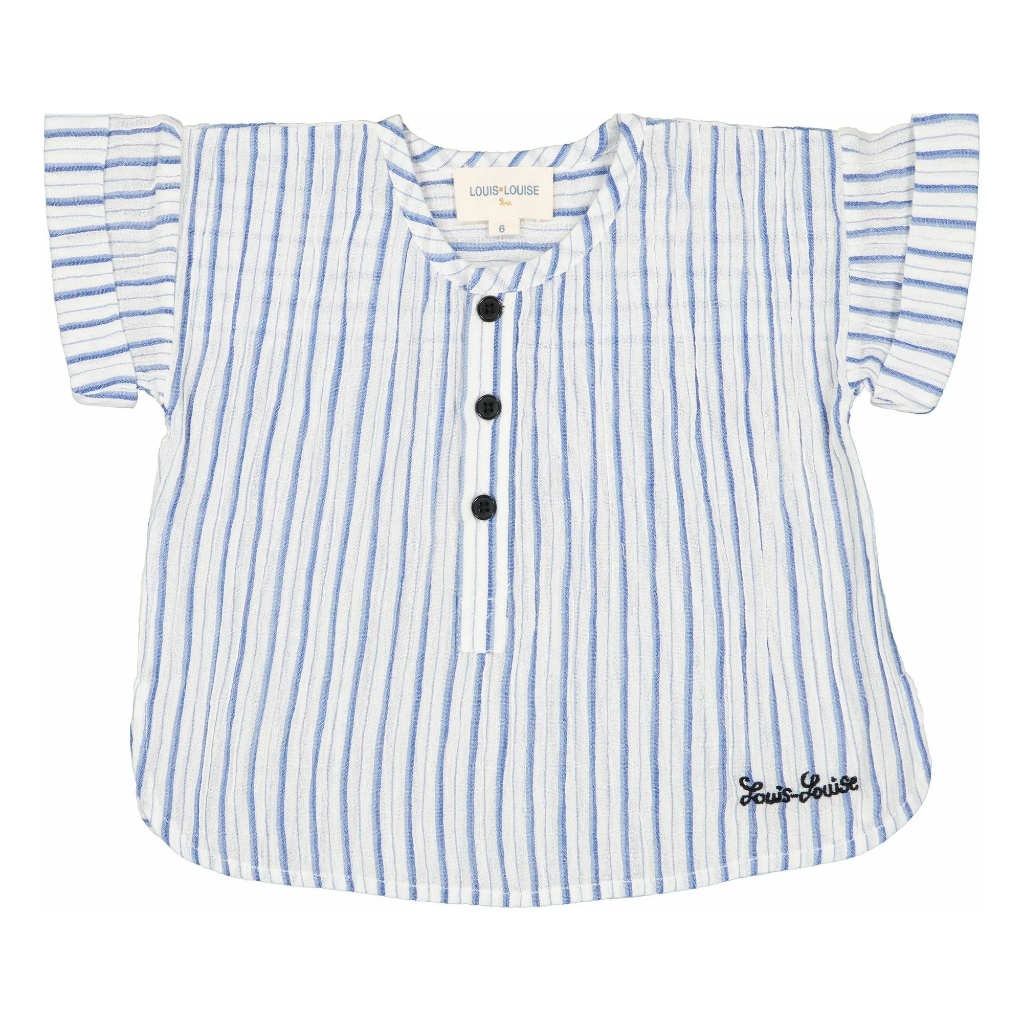 Louis Louise Blue Saul Stripes Shirt