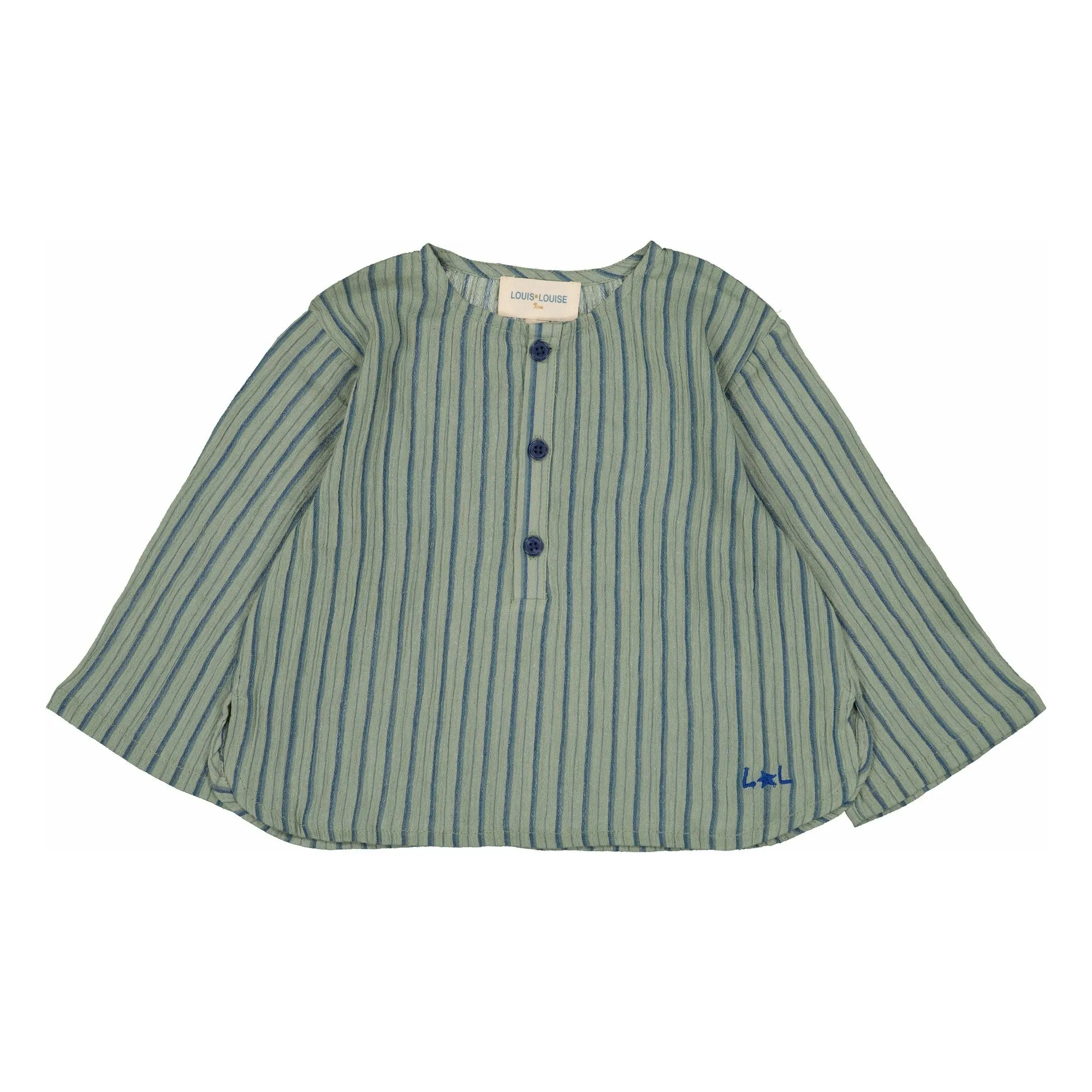 Louis Louise Khaki Uncle Stripes Shirt