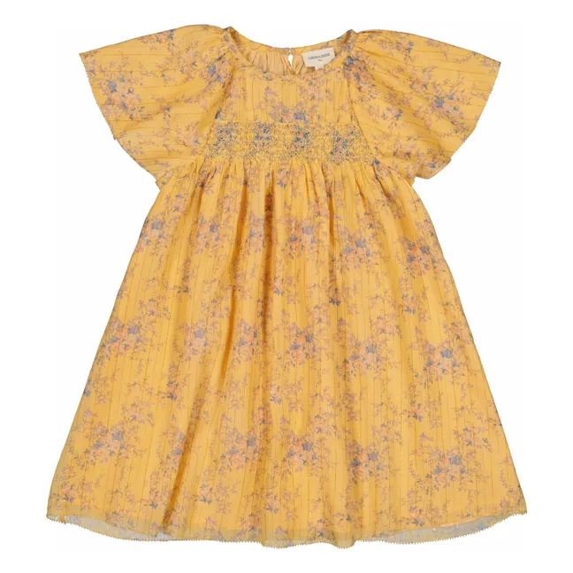 Robe Donna Fleurie Lurex | Jaune