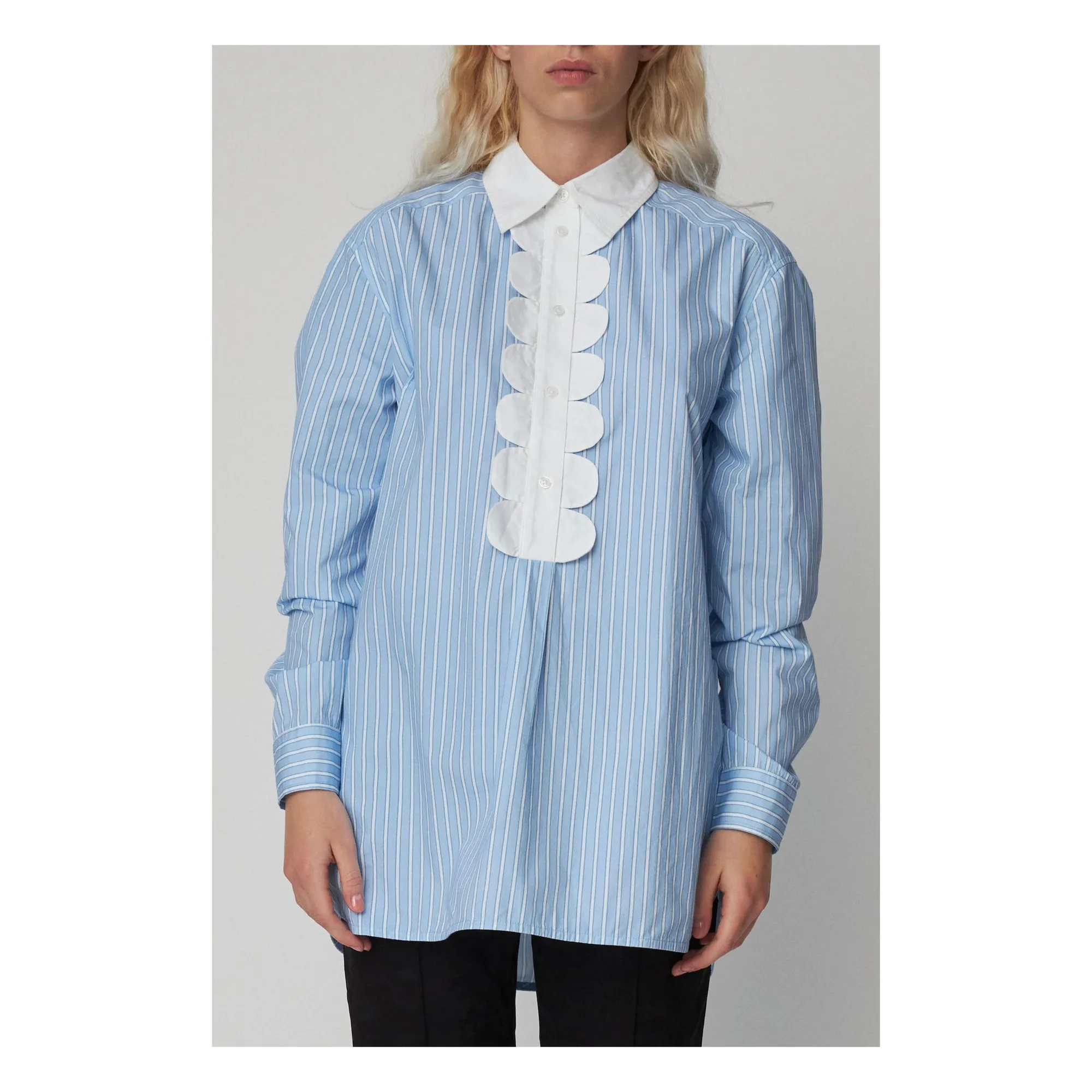 Stella Nova Blue Striped Organic Cotton Blouse