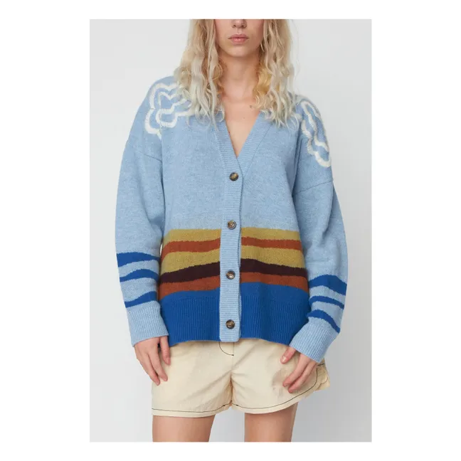 Gilet Laine et Fibres Recyclés | Bleu