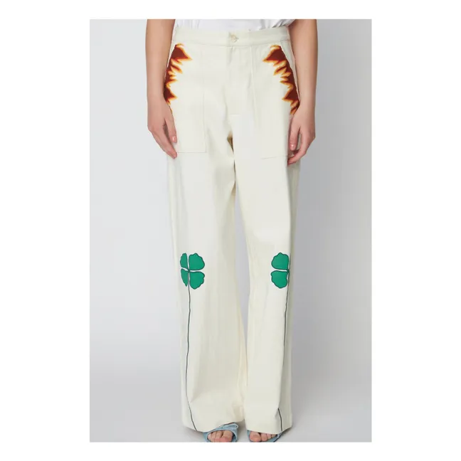Patchwork-Hose | Cremefarben