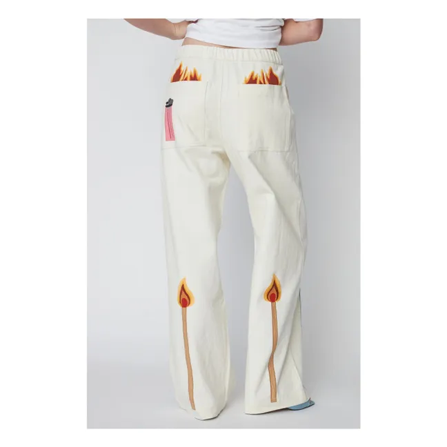 Patchwork-Hose | Cremefarben