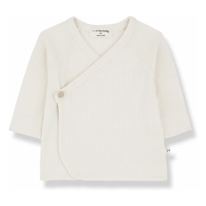 T-Shirt Cache-Cœur Elodie | Ecru- Image produit n°0