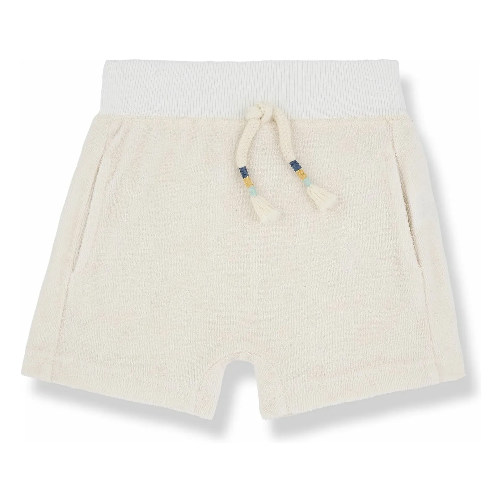 1+ In The Family Ecru Gabi Towelling Shorts