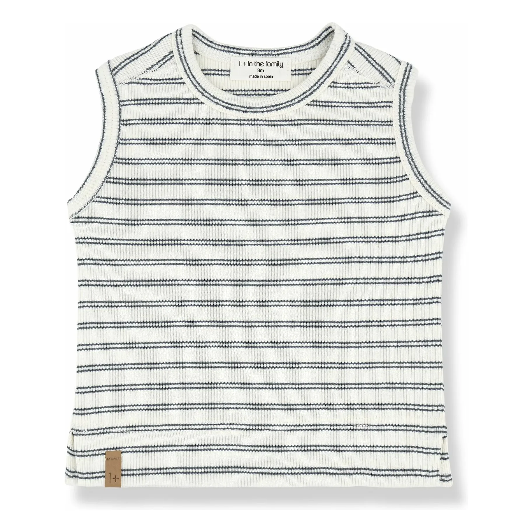 1+ In The Family Petrol Blue Moha Tank Top