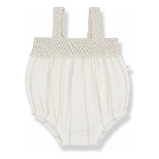 Zeus Lurex romper | Ecru